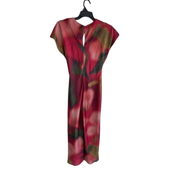 Zara Womens Midi Dress Size L Multicolor Tie Dye Satin Effect 2193/105 NWT - Picture 5 of 16